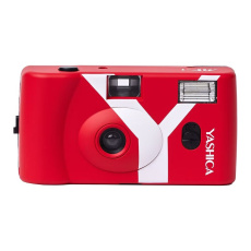 YASHICA MF-1 Snapshot Art Camera analogový fotoaparát červený