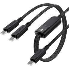 Acefast USB-C 2v1 100W inteligentní nabíjecí datový kabel, 1,2m