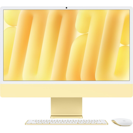 CTO Apple iMac 24" (2024) 10CPU / Mouse / Stand.sklo / žlutá / CZ Touch ID KLV / Stojan / 256GB