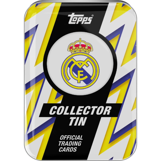 Fotbalové karty Topps 2025/26 Real Madrid Collector Tin Fotbalové karty Topps 2025/26 Real Madrid Collector Tin