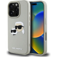 Karl Lagerfeld 3D Rubber Double Heads kryt iPhone 16 Pro béžový