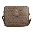 Guess PU 4G Metal Logo brašna pro 15/16" Macbook/notebook hnědá