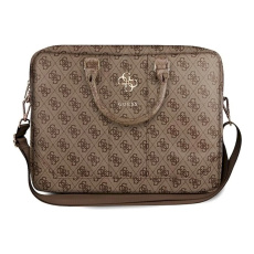 Guess PU 4G Metal Logo brašna pro 15/16" Macbook/notebook hnědá