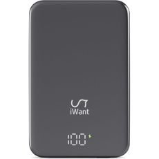 iWant Mag+ hliníková powerbanka 10000 mAh vesmírně šedá