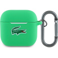 Lacoste Liquid Silicone Croc Logo pouzdro AirPods 4 zelené