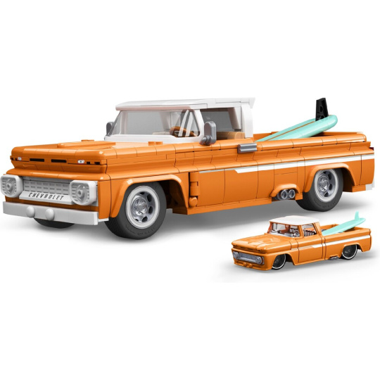 Mattel Brick Shop sestavitelný model Hot Wheels -Custom 62 Chevy Pickup (Elite series)