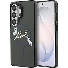 Karl Lagerfeld IML Choupette Karl Script Logo Magnetic kryt Samsung Galaxy S26 Ultra černý