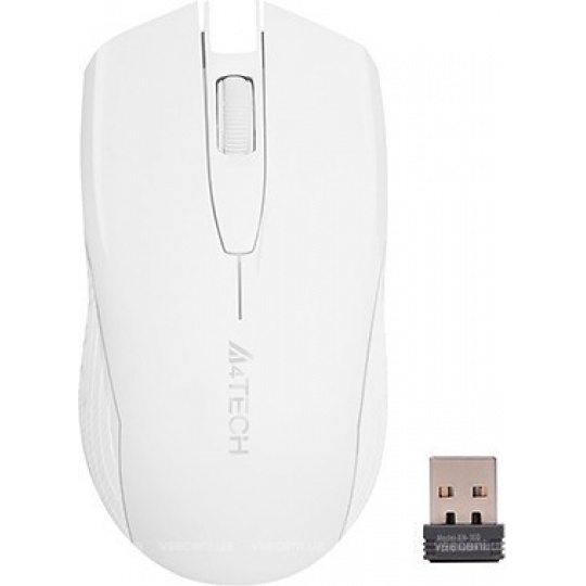 A4tech  G3-760N V-track, bezdrátová optická myš, 2.4GHz, 10m dosah, USB, bílá