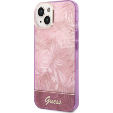 Guess PC/TPU Jungle kryt iPhone 14 Plus růžový