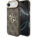 Guess PU Leather 4G Metal Logo Gold Frame kryt iPhone Air hnědý