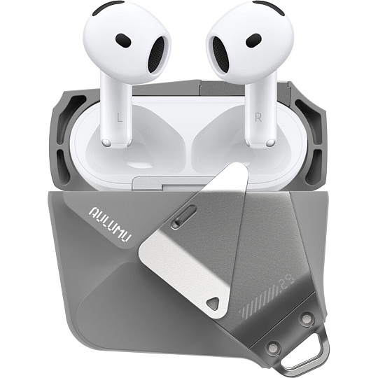 Aulumu A29 Geometric Case pouzdro AirPods 4 Gray Aulumu A29 Geometric Case pouzdro AirPods 4 Gray