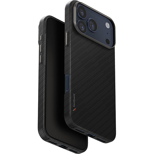 UNIQ Keva Edge MagClick MagSafe kryt iPhone 17 Pro Max Carbon Black