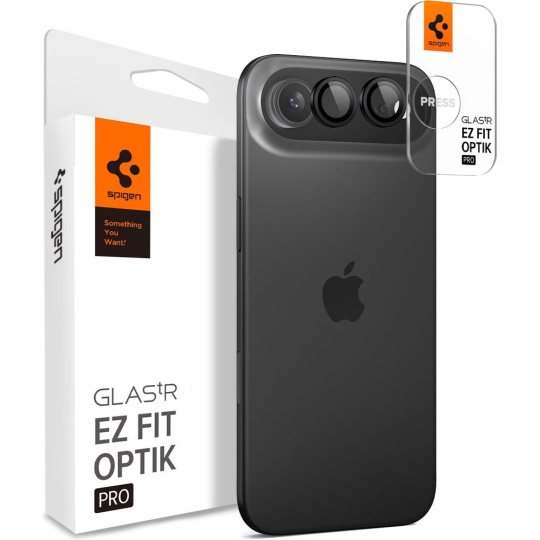 Spigen Glass tR EZ Fit Optik Pro skla iPhone Air black (2 ks)