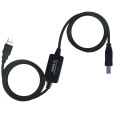 PREMIUMCORD USB 2.0 repeater a propojovací kabel A/M-B/M 20m