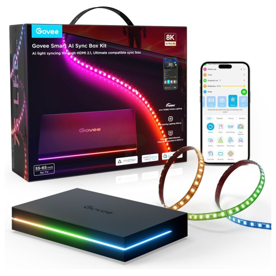 Govee AI Sync Box 2 Smart TV RGBICW podsvětlení 55-65