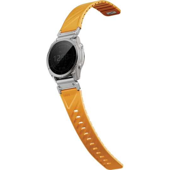 UNIQ Fluo Magnetický řemínek pro Garmin (Quick Release/QuickFit 26 mm) Pale Orange
