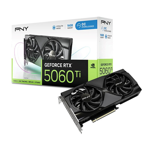 PNY VGA Nvidia GeForce RTX 5060 Ti 16GB OC, RTX 5060 Ti, 16GB GDDR7, 3xDP, 1xHDMI