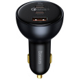 Baseus Nabíječka do auta 1x USB-A 2x USB-C Quick Charge 5 160W šedá + kabel USB-C