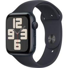 Apple Watch SE (2023) GPS 44mm Temně inkoustový hliník s temně inkoustovým sportovním řemínkem S/M