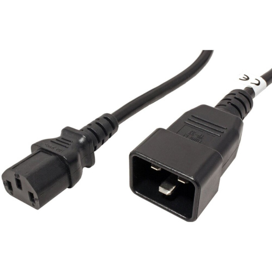 PremiumCord síťový kabel 230V 10A konektory IEC 320 C13 - IEC 320 C20 2m
