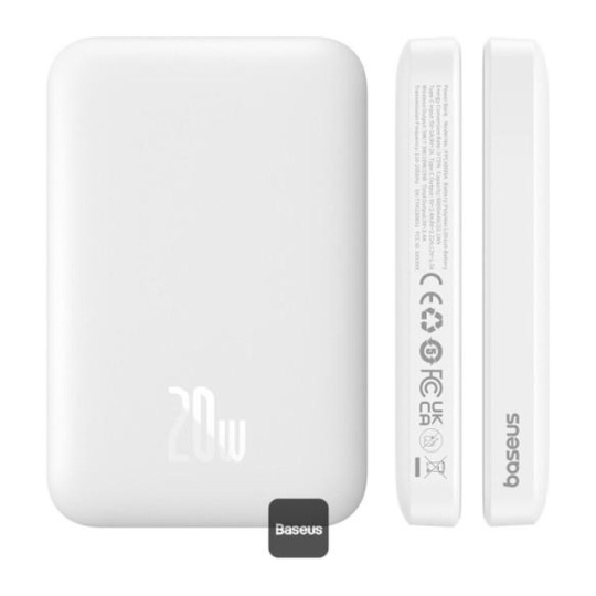 Baseus Magnetic Mini Air 6000mAh, 20W bílá