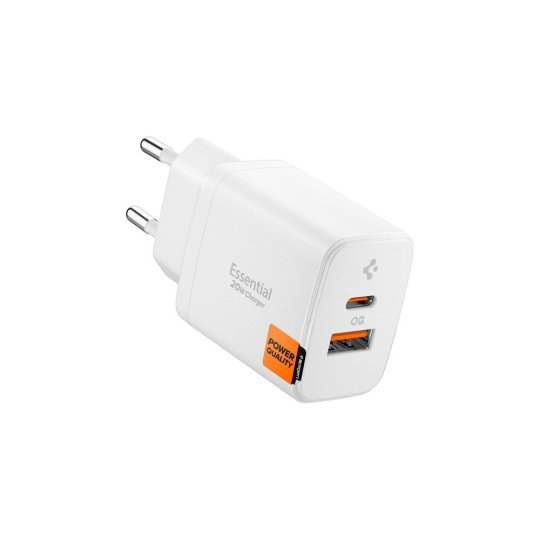 Spigen Essential EE202EU (20W) USB-C/USB-A nabíječka bílá