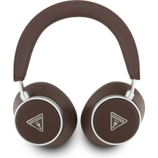 Guess PU Saffiano Triangle Logo ENC Bezdrátová sluchátka hnědá