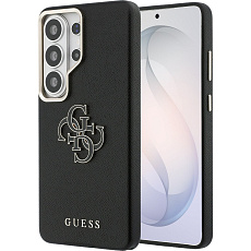 Guess PU 4G Resin Metal Logo kryt Samsung Galaxy S26 Ultra černý