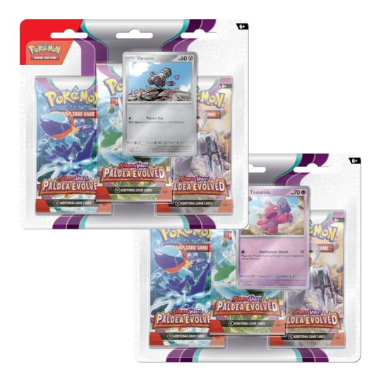 Pokémon TCG: SV02 Paldea Evolved - 3 Blister Booster