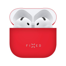 FIXED Silky silikonové pouzdro pro Apple AirPods 4 červené