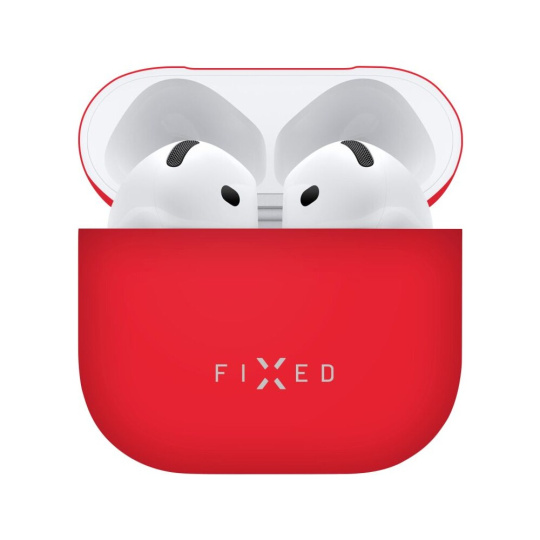 FIXED Silky silikonové pouzdro pro Apple AirPods 4 červené