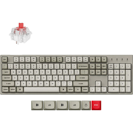 Keychron C2 Pro 8K Keychron Super Red herní klávesnice (US) retro