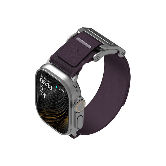 Aulumu A11 Mag Buckle Slim řemínek Apple Watch 49/46/45/44/42mm Silver Buckle/Might Purple Strap