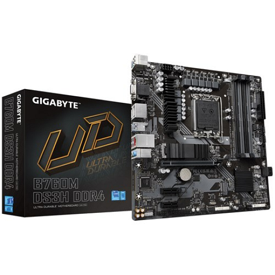 BAZAR - GIGABYTE MB Sc LGA1700 B760M DS3H DDR4, Intel B760, 4xDDR4, 2xDP, 1xHDMI, 1xVGA, mATX - Po opravě (Komplet) BAZAR - GIGABYTE MB Sc LGA1700 B760M DS3H DDR4, Intel B760, 4xDDR4, 2xDP, 1xHDMI, 1xVGA, mATX - Po opravě (Komplet)