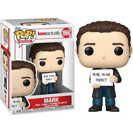 Funko POP! #1960 Movies: Love Actually - Mark (with Signs)