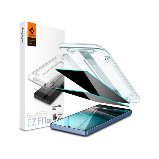 Spigen Glass tR EZ Fit HD (Privacy) tvrzené sklo Samsung Galaxy S25 Ultra (2 ks)