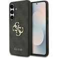 Guess PU 4G Metal Logo Zadní Kryt pro Samsung Galaxy S25 FE šedý