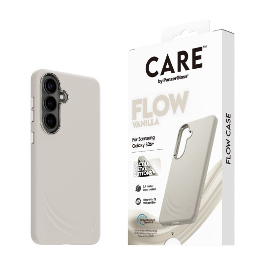 PanzerGlass® CARE Flow Qi kryt Samsung Galaxy S26+ Vannila