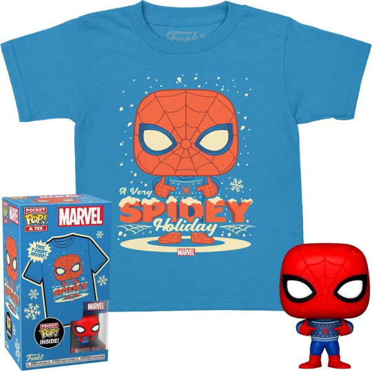 Funko Pocket POP! & Tee: Marvel -Holiday Spider-Man L (dětské)