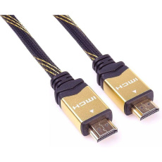 PremiumCord GOLD HDMI High Speed + Ethernet kabel, zlacené konektory, 5m PremiumCord GOLD HDMI High Speed + Ethernet kabel, zlacené konektory, 5m