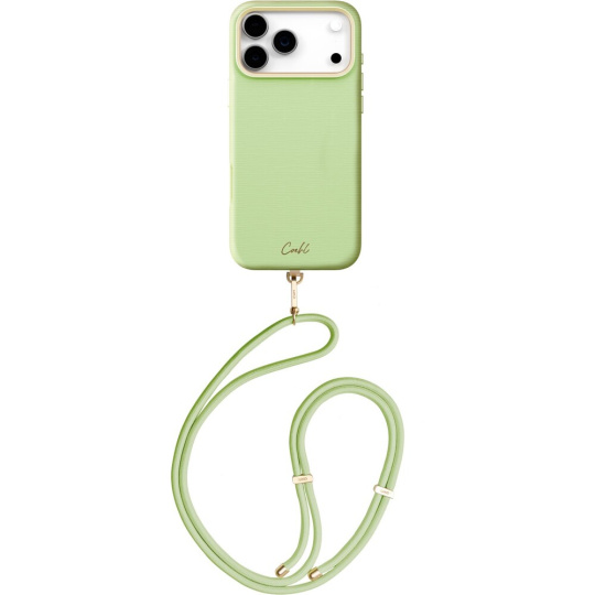 UNIQ Coehl Mirelle MagSafe kryt s poutkem iPhone 17 Pro Max Lint Green