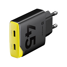 Tactical Minimi GaN 45W nabíjecí adaptér (2xUSB-C) černý