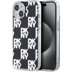 DKNY PC/TPU Checkered Pattern kryt iPhone 14 černý