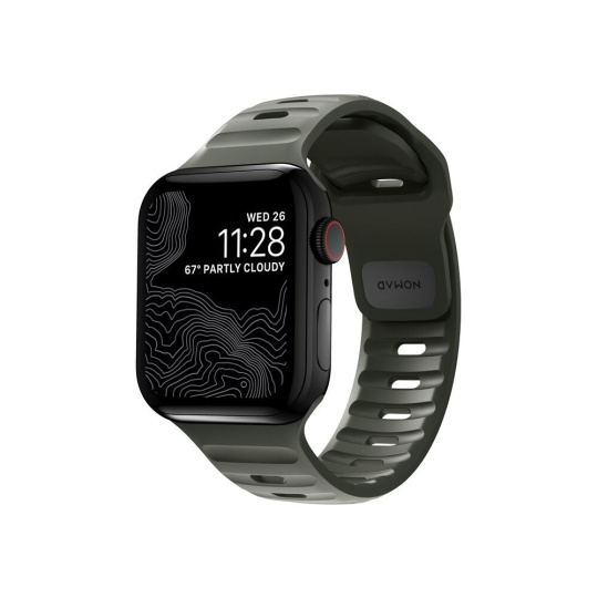 Nomad Sport Strap M/L řemínek pro Apple Watch Ultra 49/45/44/42 mm tmavě zelený