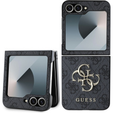 Guess PU 4G Metal Logo kryt Samsung Galaxy Z Flip 6 šedý