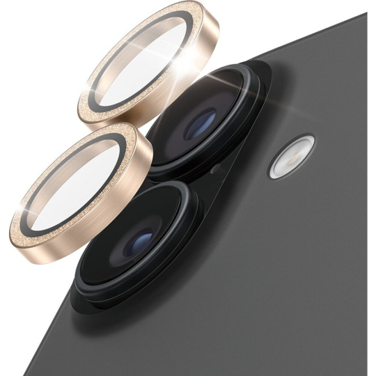 PanzerGlass® Hoops skla Apple iPhone 17/16/16 Plus třpytivě zlaté