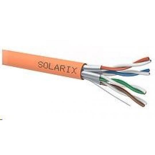 Instalační kabel Solarix STP, Cat6A, drát, LSOH B2ca, cívka 500m SXKD-6A-STP-LSOH-B2ca