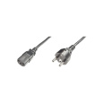PremiumCord síťový kabel 230V k počítači přímý konektor do zásuvky 2m
