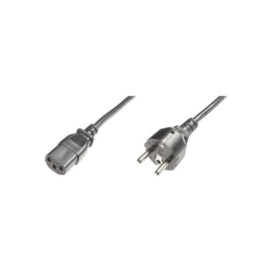 PremiumCord síťový kabel 230V k počítači přímý konektor do zásuvky 2m