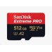 SanDisk micro SDXC karta 512GB Extreme PRO (200 MB/s Class 10, UHS-I U3 V30) + adaptér